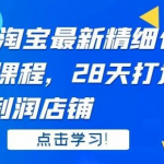 2021淘宝最新精细化淘差价课程，28天打造10000+利润店铺-网创指引人