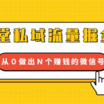 12堂私域流量掘金课：打通私域４大关卡，从0做出N个赚钱的微信号【完结】-网创指引人