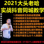 2021大头老哈实战抖音同城相亲交友教学，抓住抖音同城流量红利，每月10万收入-网创指引人