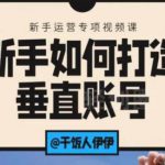 短视频课程：新手如何打造垂直账号，教你标准流程搭建基础账号（录播+直播）-网创指引人