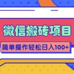 微信搬砖项目，简单几步操作即可轻松日入100+【批量操作赚更多】-网创指引人