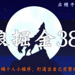 侠狼掘金38招第9招搭建多端个人小程序，打造出自己完整的私域流量池【视频课程】-网创指引人