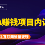 CPA赚钱项目内训课：长期正规赚钱项目，全网最完整的一套CPA项目-网创指引人