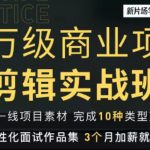 新片场学院千万级商业项目剪辑实战班，做剪辑不在业余，价值7800元-网创指引人