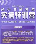 Seven漆·2022Tiktok从小白到精英实操特训营，带你掌握Tiktok账号运营-网创指引人