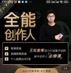 王松傲寒·全能创作人思维课，帮你打造创作人IP，全面提升导演思维-网创指引人