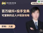 抖音专题系列课：百万级抖+投手宝典，可复制的达人IP投放攻略-网创指引人