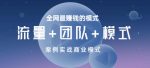 全网最赚钱的模式《流量+团队+模式》案例实战商业模式-网创指引人