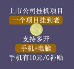 【上市公司】睿思挂机项目，一个项目挂到老，支持手机+电脑+虚拟机多开-网创指引人