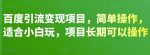 百度引流变现项目，简单操作，适合小白玩，项目长期可以操作-网创指引人