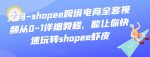 艾玛-shopee跨境电商全套视频从0-1详细教程，能让你快速玩转shopee虾皮-网创指引人