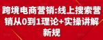 跨境电商营销:线上搜索营销从0到1理论+实操讲解，从0到1-网创指引人