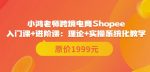 鸿老师跨境电商Shopee入门课+进阶课：理论+实操系统化教学（原价1999）-网创指引人