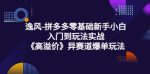 逸风-拼多多零基础新手小白入门到玩法实战《高溢价》异赛道爆单玩法实操课-网创指引人