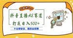 外面收费888的抖音AE无人直播项目，号称日入500+，十分钟学会，隔天出结果-网创指引人