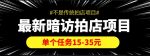 【信息差项目】最新暗访拍店项目，单个任务15-35元（不是传统拍店项目）-网创指引人