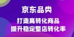 京东品类官方定制培训课程，打造高转化商品提升稳定整店转化率-网创指引人