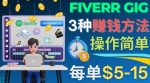 每5分钟赚5美元，日赚100美元，3种简单的Fiverr赚钱技巧-网创指引人