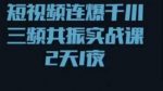 短视频连爆千川三频共振实战课，针对千川如何投放，视频如何打爆专门讲解-网创指引人