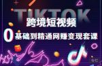 跨境短视频TIKTOK 0基础到精通网赚变现套课，跨境短视频独立站带货变现技巧-网创指引人