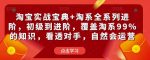 淘宝实战宝典+淘系全系列进阶，初级到进阶，覆盖淘系99%的知识，看透对手，自然会运营-网创指引人