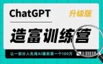 ChatGPT造富训练营，让一部分人先用AI赚到第一个100万，让你快人一步抓住行业红利-网创指引人