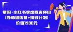 紫阳·小红书卖虚拟资源项目（导师训练营+搞钱计划）价值1980元-网创指引人