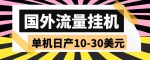 外面收费1888的国外流量全自动挂机项目，单机日产10-30美元【自动脚本+详细玩法】-网创指引人