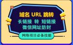 自建长链接转短链接，域名url跳转，微信网址防黑，视频教程手把手教你-网创指引人