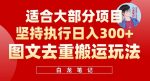 图文去重搬运玩法，坚持执行日入300+，适合大部分项目（附带去重参数）-网创指引人