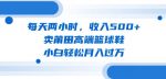 每天两小时，收入500+，卖莆田高端篮球鞋，小白轻松月入过万（教程+素材）【揭秘】-网创指引人