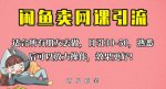 外面这份课卖698，闲鱼卖网课引流创业粉，新手也可日引50+流量【揭秘】-网创指引人