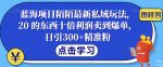 蓝海项目陌陌最新私域玩法，20 的东西十倍利润卖到爆单，日引300+精准粉【揭秘】-网创指引人