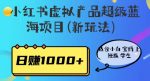 小红书虚拟产品超级蓝海项目(新玩法）适合小白宝妈上班族学生，日赚1000+【揭秘】-网创指引人