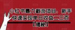 小红书暴力截流项目，新手快速实现单日收益二三百【仅揭秘】-网创指引人