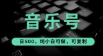 最热门音乐号玩法，10倍利润，日入500，可复制，纯小白可做【揭秘】-网创指引人