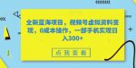 全新蓝海项目，视频号虚拟资料变现，0成本操作，一部手机实现日入300+-网创指引人