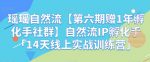 瑶瑶自然流【第六期赠1年孵化手社群】自然流IP孵化手「14天线上实战训练营」-网创指引人