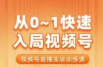 陈厂长·从0-1快速入局视频号课程，视频号直播实战训练课-网创指引人