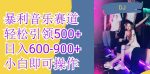 火爆暴利音乐革新赛道，一条作品涨粉600+，无脑操作，日入600-900+-网创指引人