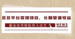 多多平台变现项目，长期管道收益，副业也可轻松月入过万-网创指引人