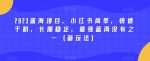 2023蓝海项目，小红书商单，快速千粉，长期稳定，最强蓝海没有之一（新玩法）-网创指引人