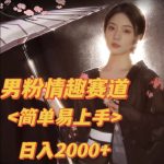 全网网首发！日入2000+最新版本男粉情趣私欲变现项目【揭秘】-网创指引人