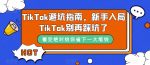 TikTok避坑指南，新手入局TikTok别再踩坑了-网创指引人