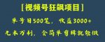 日收款500笔，纯利润3000+，视频号狂飙项目，会简单剪辑就能做【揭秘】-网创指引人