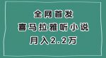 全网首发，喜马拉雅挂机听小说月入2万＋【揭秘】-网创指引人