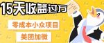 零成本小众项目，美团加微，一单4.5+，15天已经有人赚上万收益-网创指引人