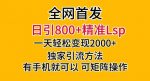 全网首发！日引800+精准老色批，一天变现2000+，独家引流方法，可矩阵操作【揭秘】-网创指引人