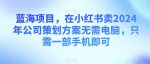 蓝海项目，在小红书卖2024年公司策划方案无需电脑，只需一部手机即可-网创指引人