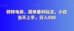 转转电商，简单暴利玩法，小白当天上手，日入500-网创指引人